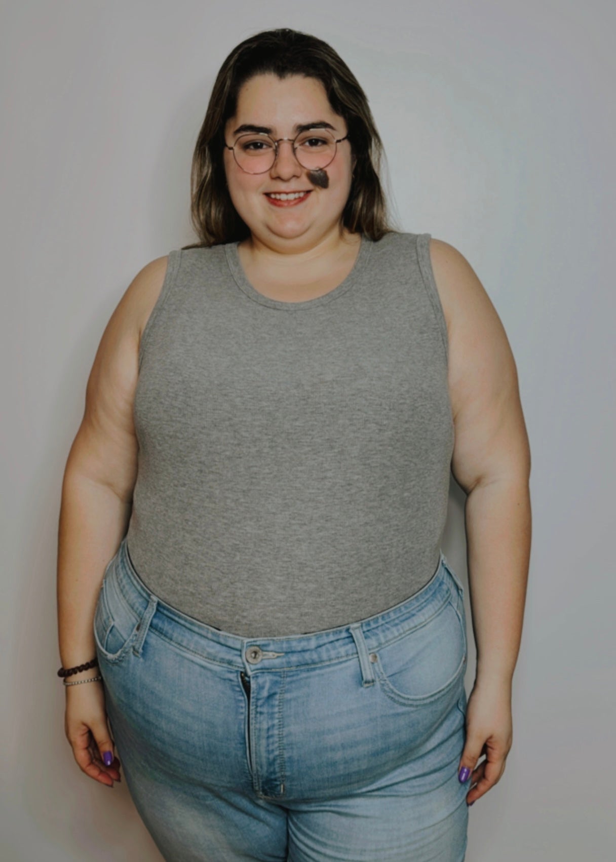 Grey Rib Jersey Knit Bodysuit - Grey Jersey Bodysuit - FIA Boutique