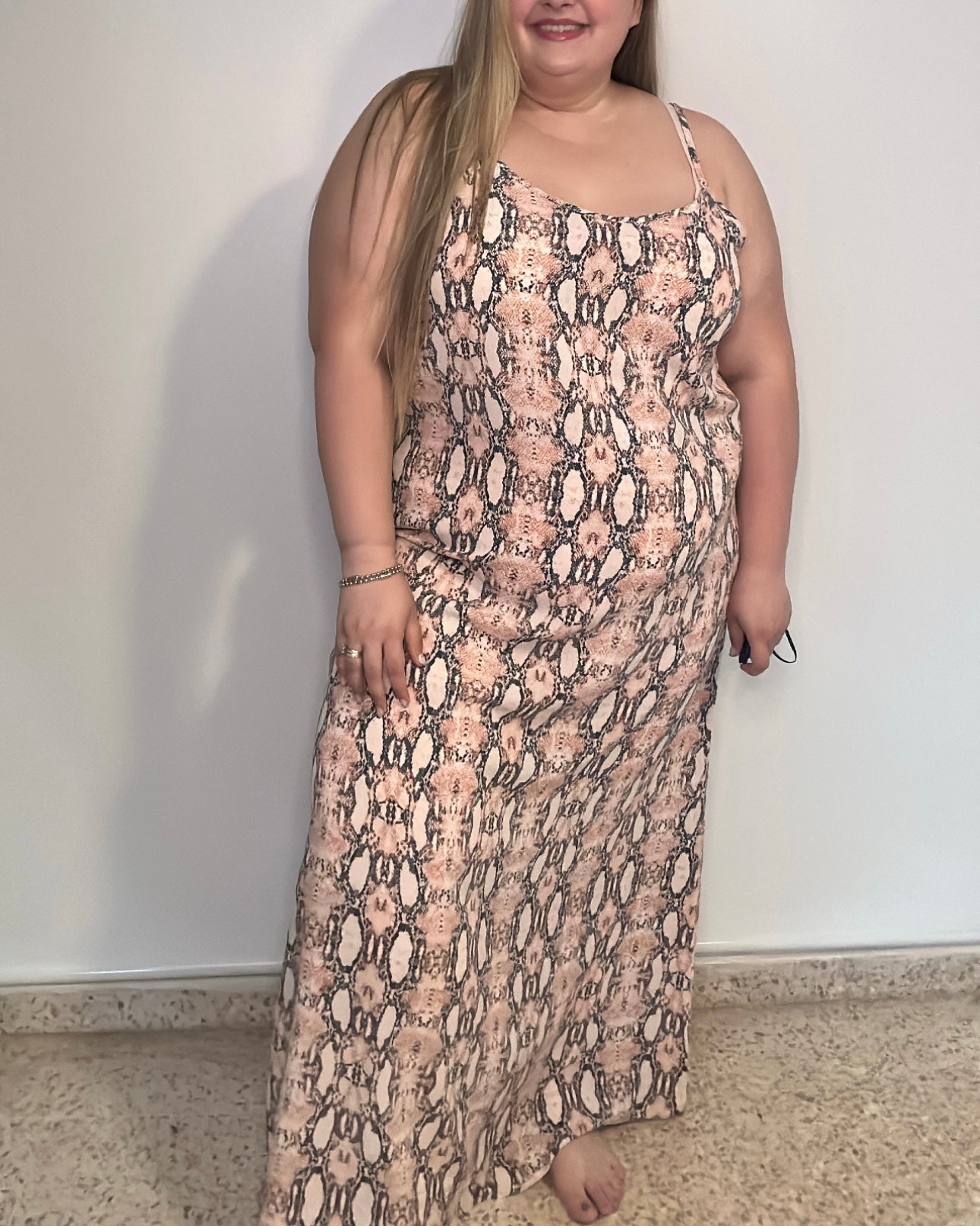 Pink Snake Maxi Dress | Pink Maxi Dress | FIA Boutique
