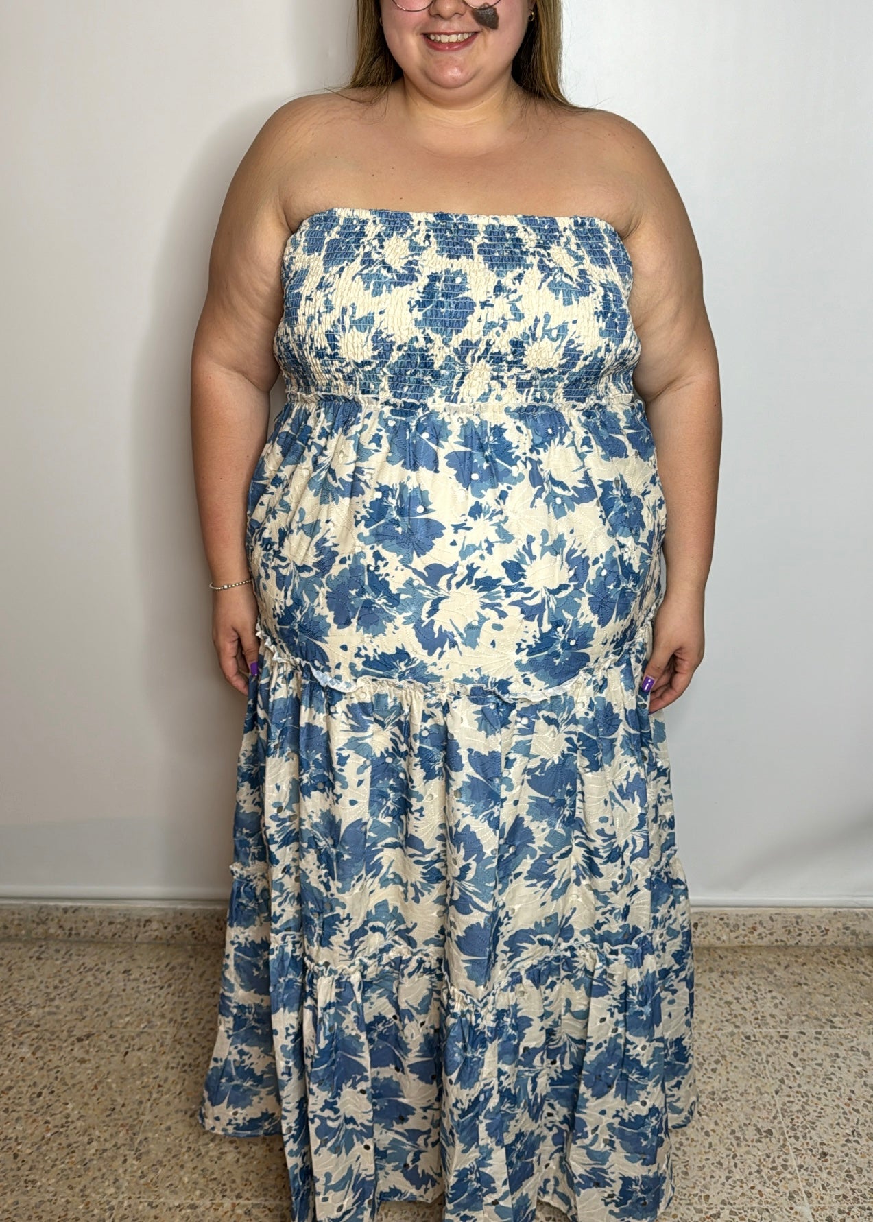 Blue Strapless Maxi Dress |  Strapless Maxi Dress | FIA Boutique