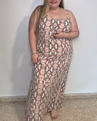 Pink Snake Maxi Dress | Pink Maxi Dress | FIA Boutique