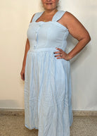 Women Smocked Buttoned Dress | Smocked Buttoned Dress | FIA Boutique