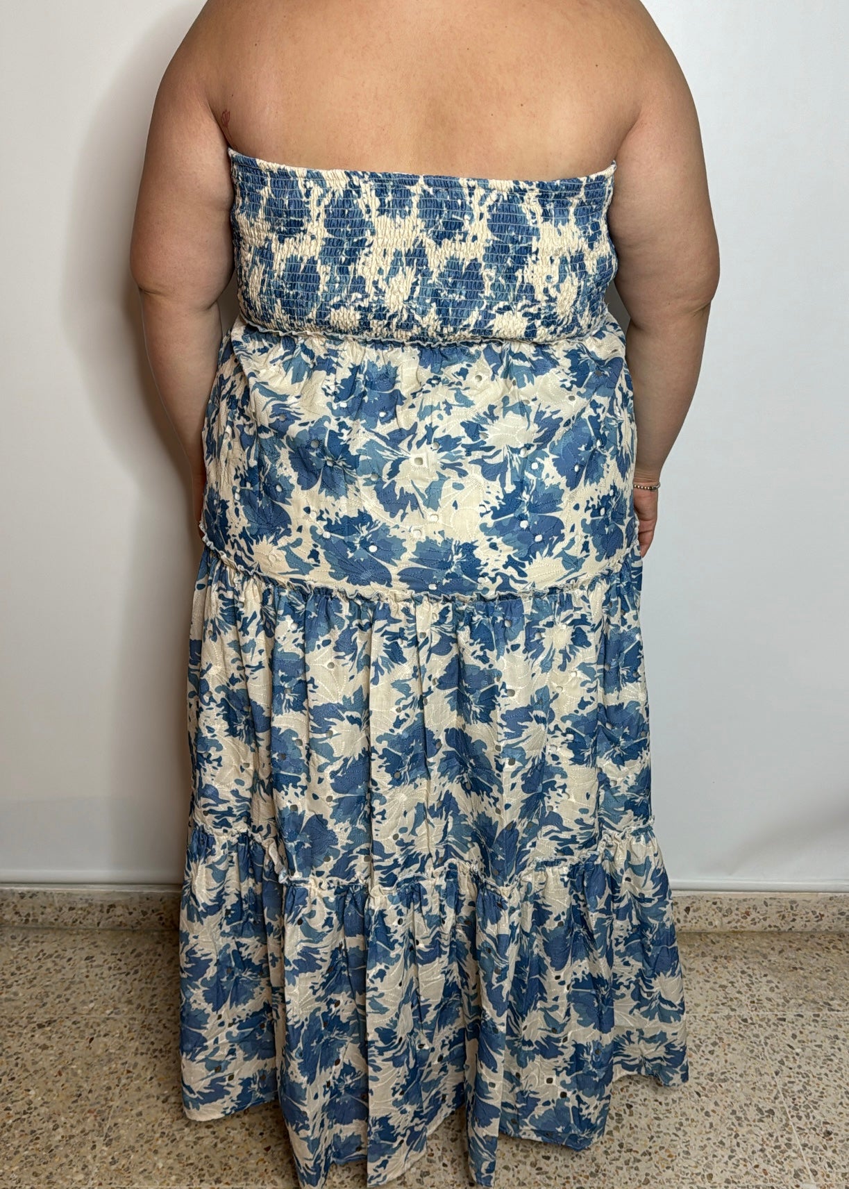 Blue Strapless Maxi Dress |  Strapless Maxi Dress | FIA Boutique