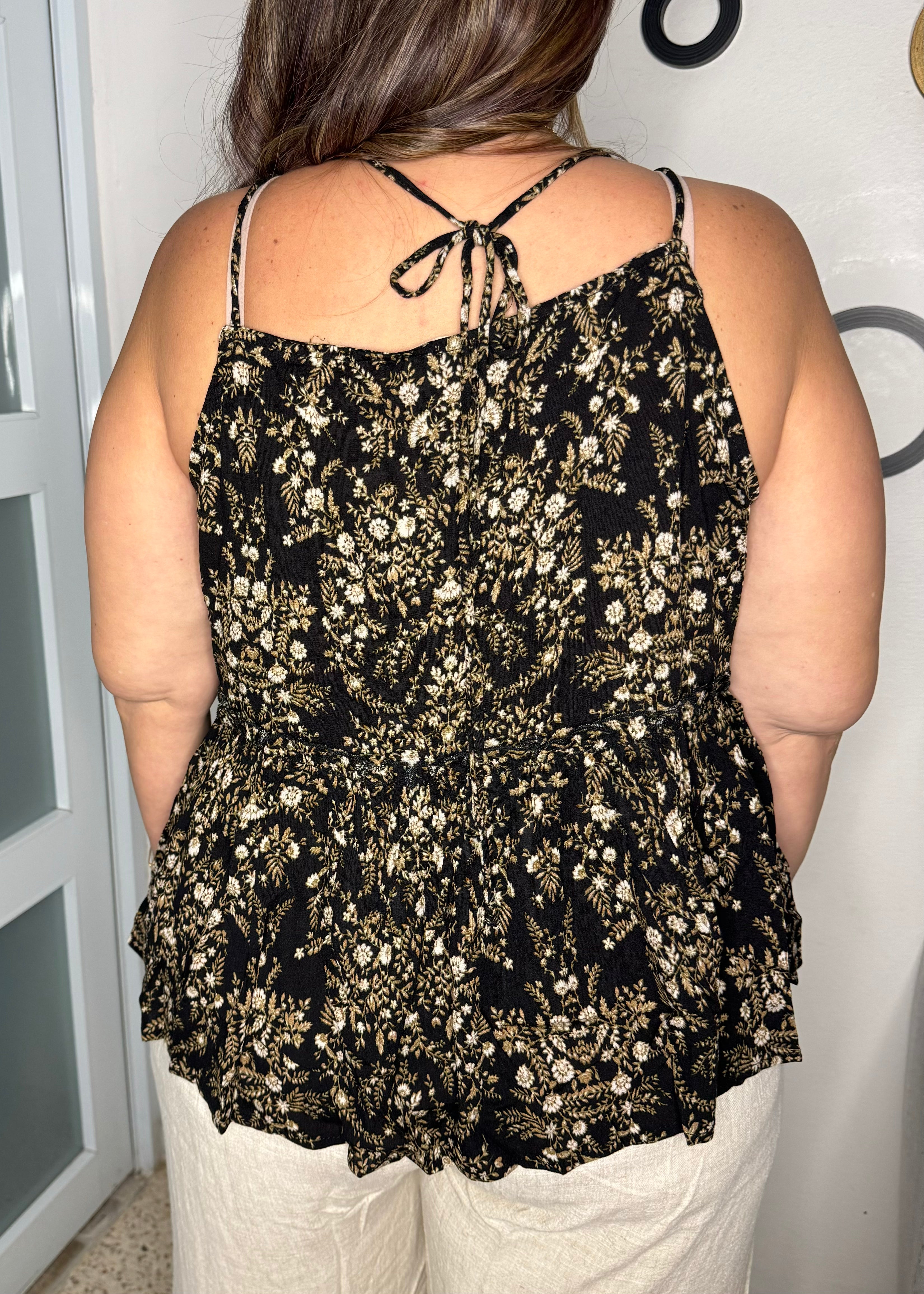 Crinkle Floral Halter Top | Crinkle Floral Halter Top | FIA Boutique