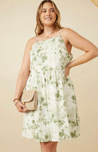 Satin Floral Tank Dress | Smocked Back Tank Dress | FIA Boutique