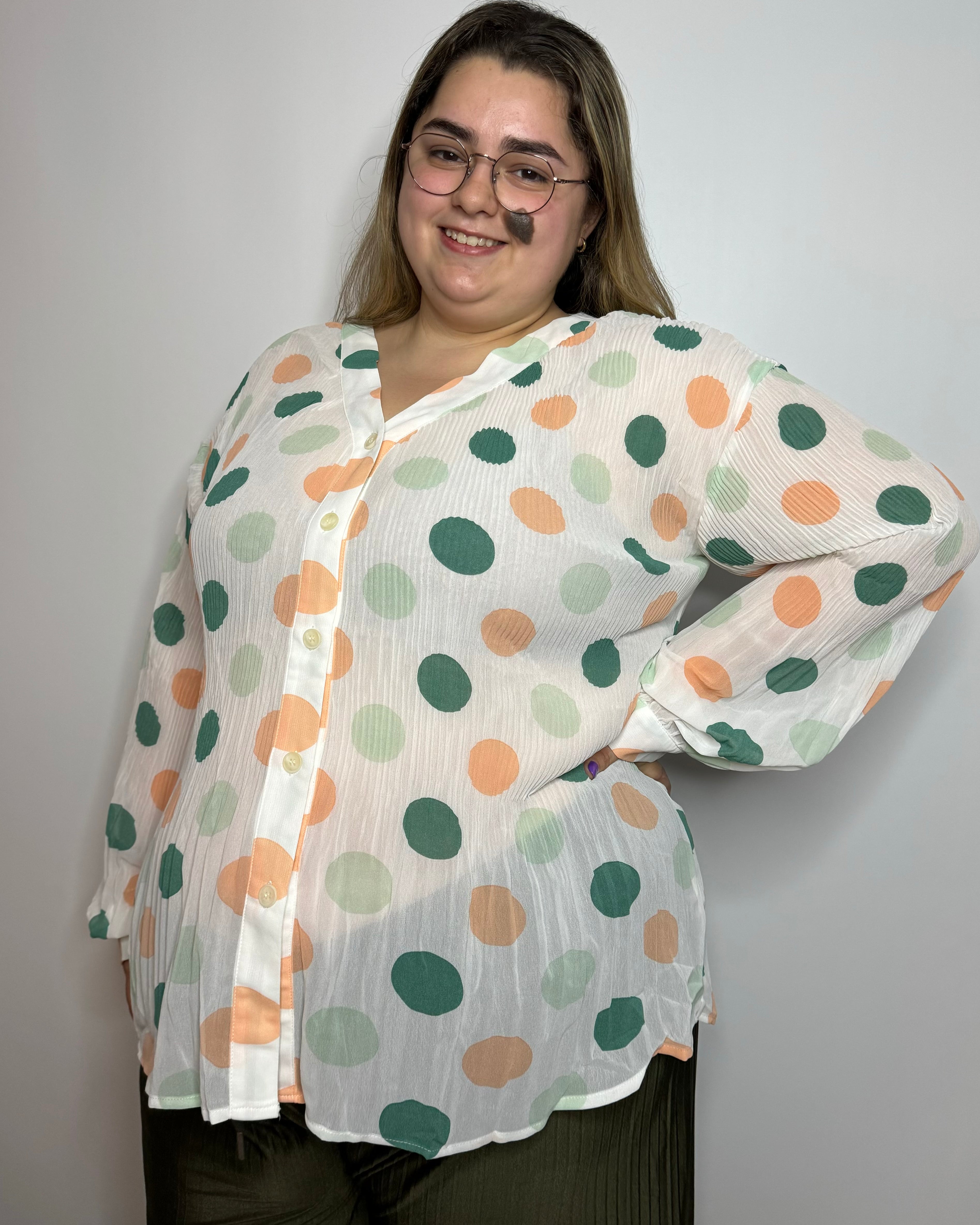 Gleece Polka Dot Blouse | Gleece Dot Blouse | FIA Boutique