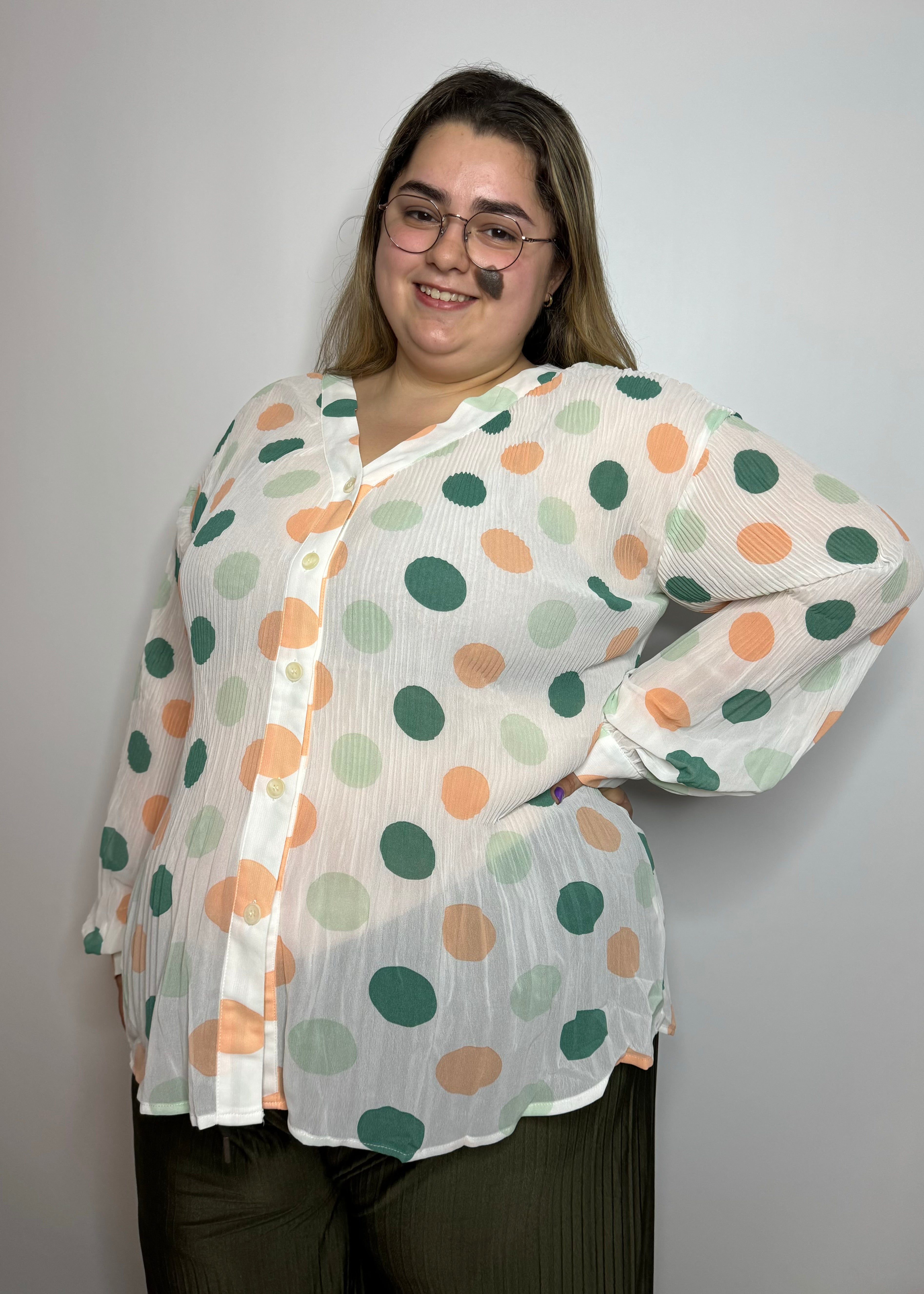 Gleece Polka Dot Blouse | Gleece Dot Blouse | FIA Boutique