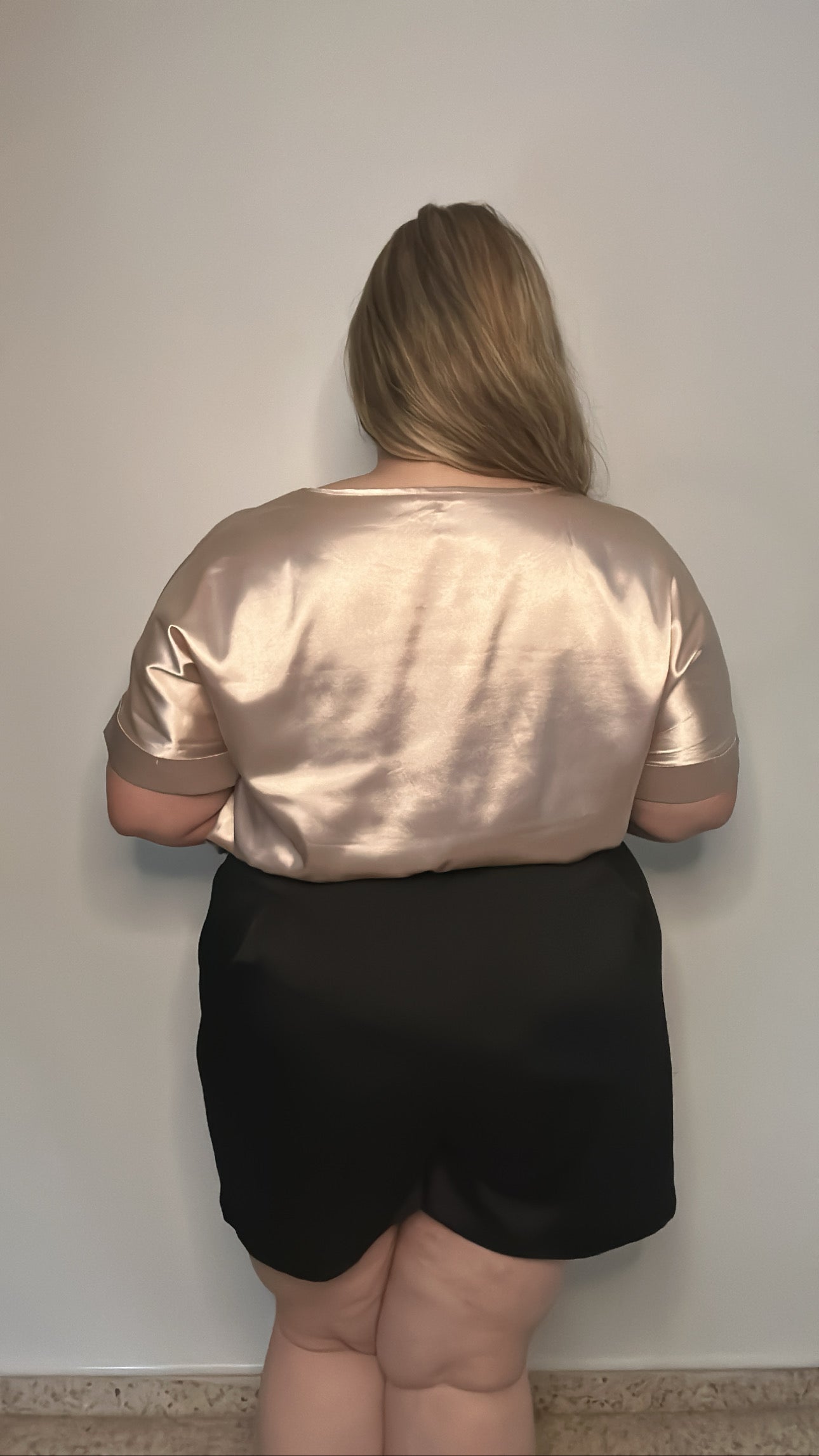 Women Champagne Satin Blouse | Champagne Satin Blouse | FIA Boutique