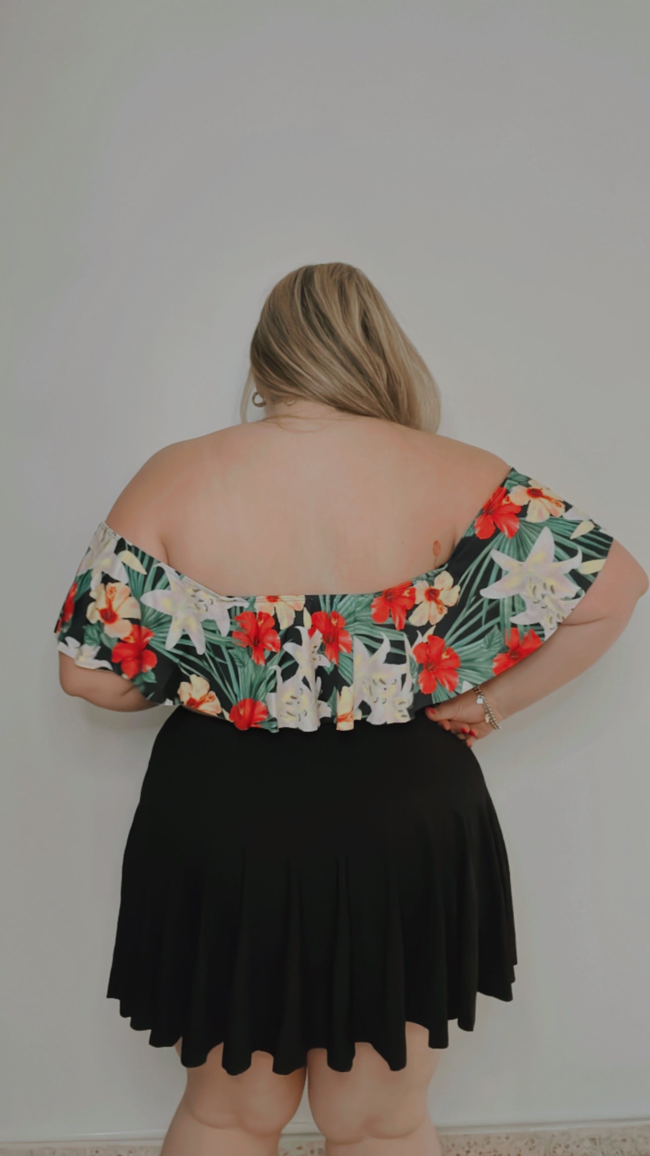 Off Shoulder Short Tops | Off Shoulder Tropical | FIA Boutique