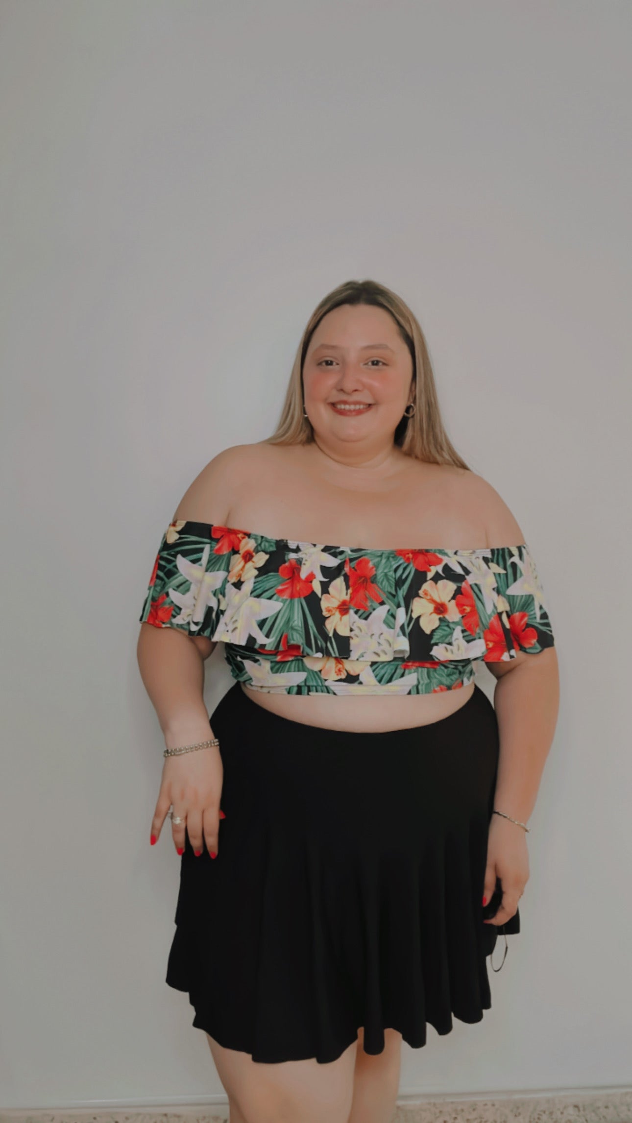 Off Shoulder Short Tops | Off Shoulder Tropical | FIA Boutique