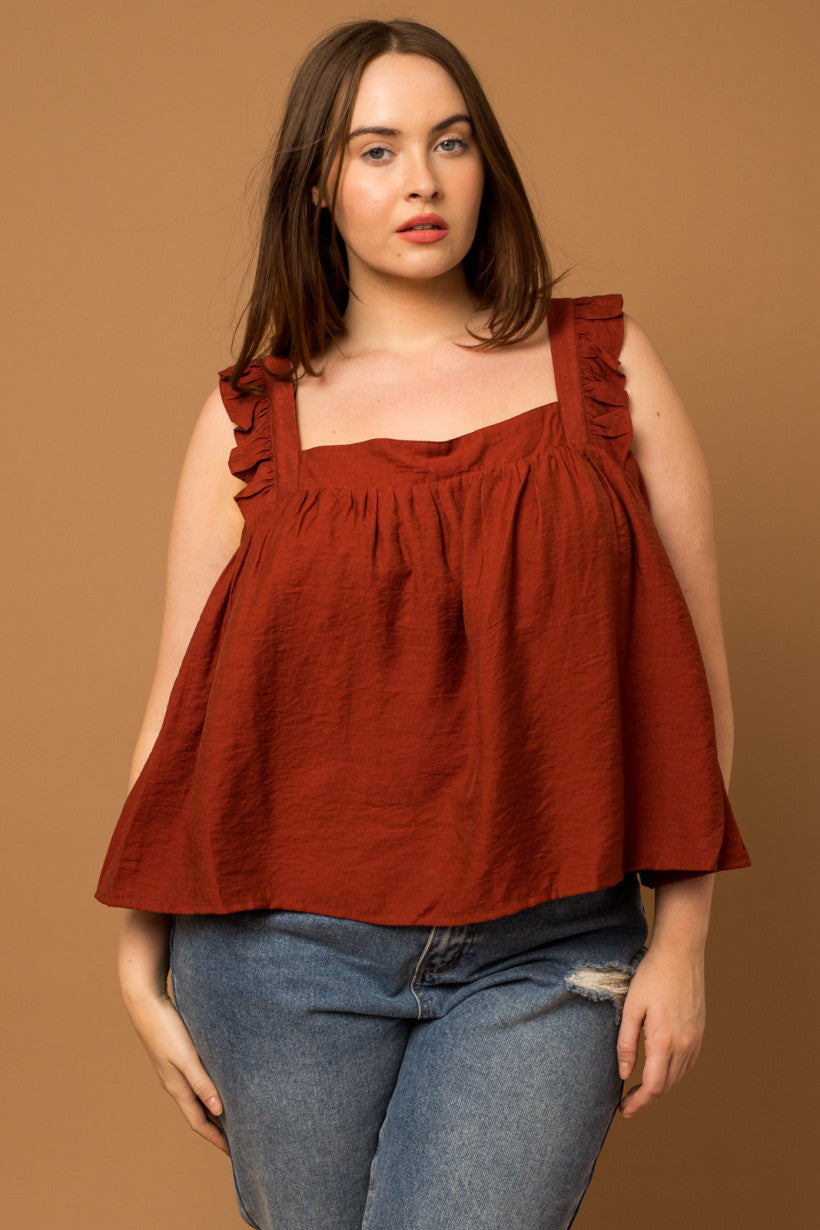 Ruffle Sleeveless Top | Women Ruffle Sleeveless Top | FIA Boutique