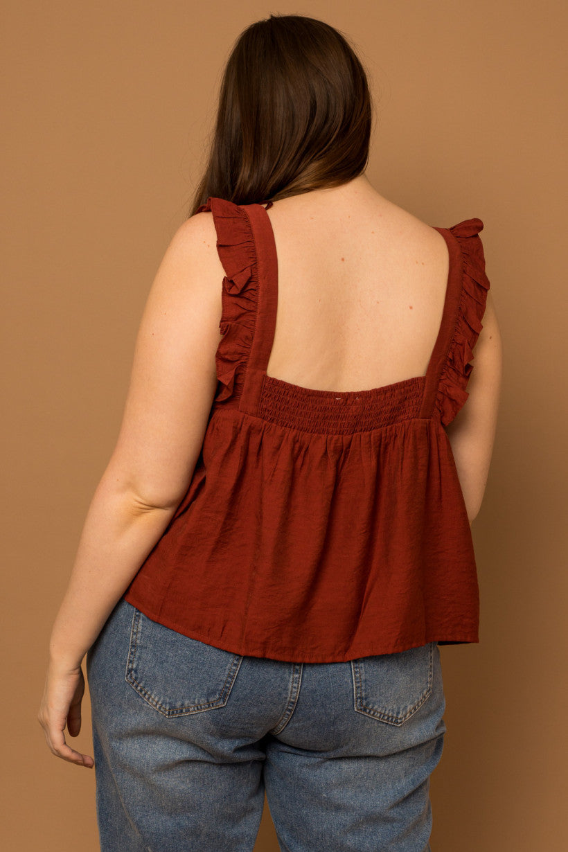 Ruffle Sleeveless Top | Women Ruffle Sleeveless Top | FIA Boutique