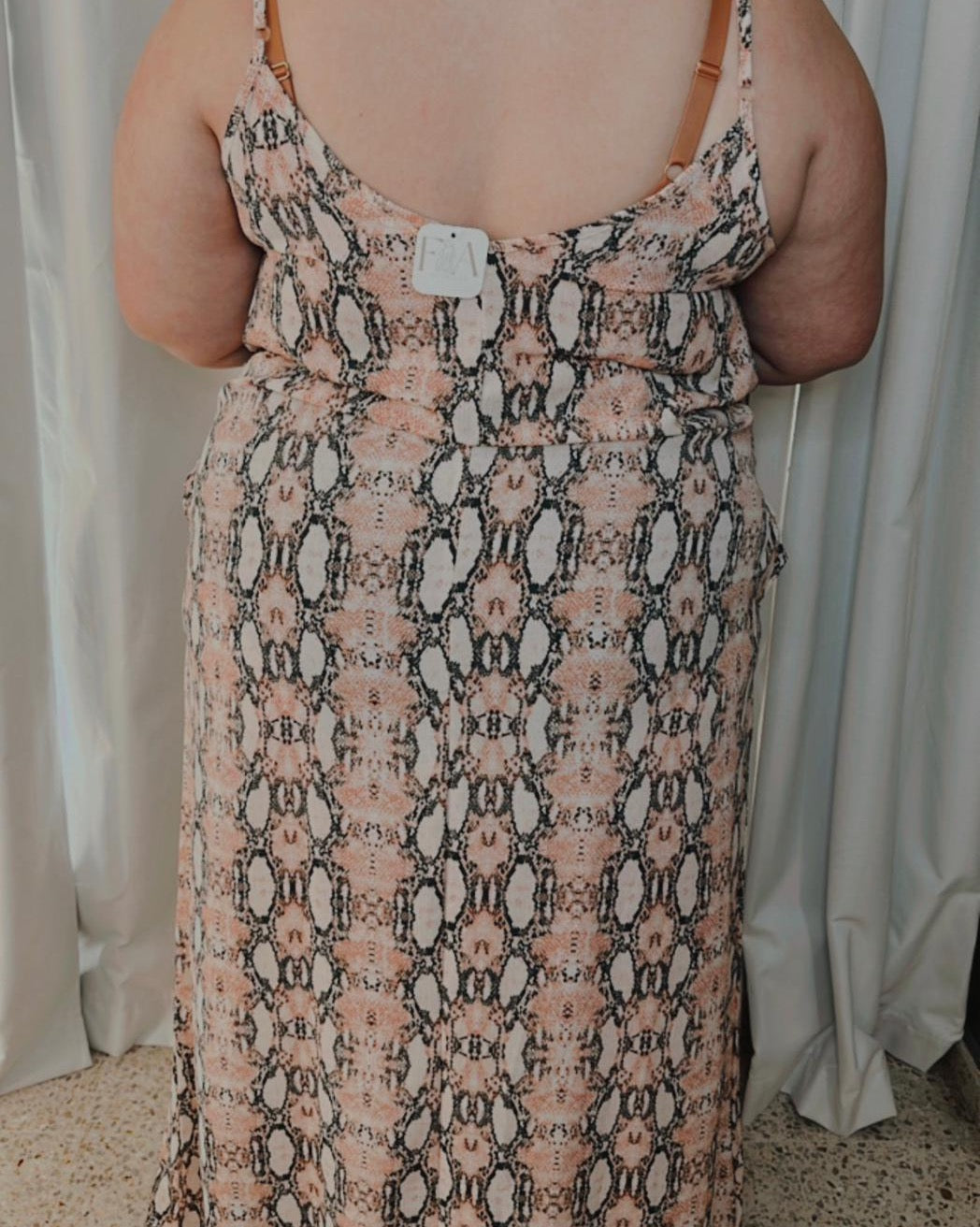 Pink Snake Maxi Dress | Pink Maxi Dress | FIA Boutique