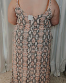 Pink Snake Maxi Dress | Pink Maxi Dress | FIA Boutique