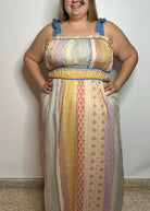 Tiered-Striped Dress | Luxury Tiered Dress | FIA Boutique