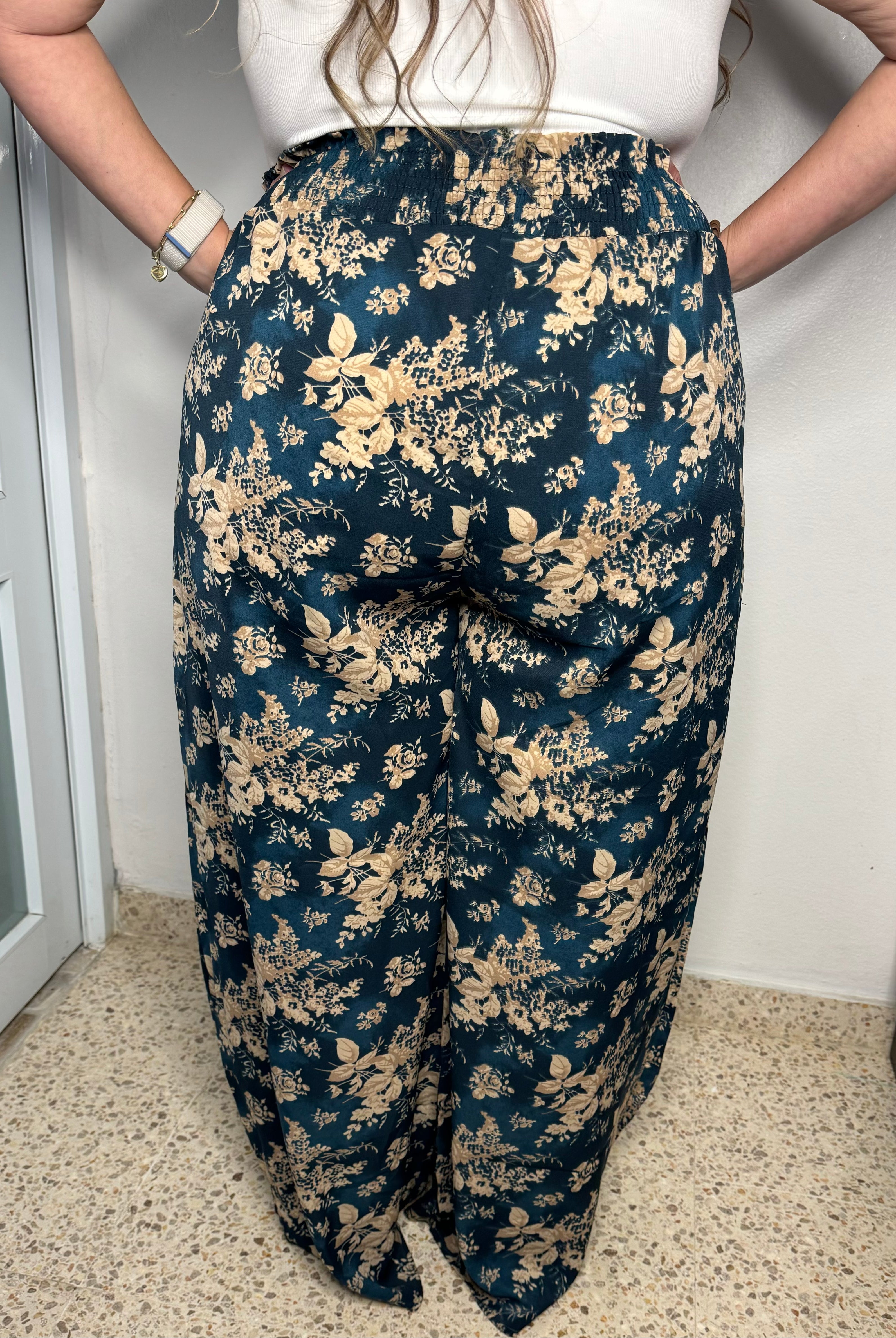 Antique Floral Pants | Floral Print Pants | FIA Boutique