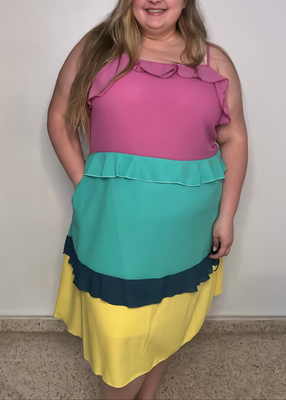 Multi Colored Tiered Dress | Multi Colored Dress | FIA Boutique
