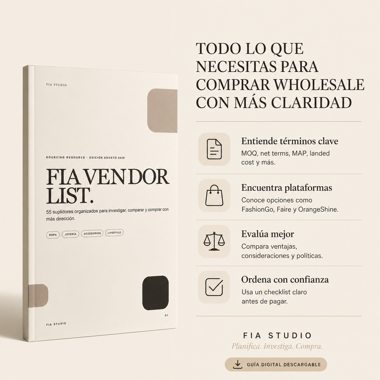 FIA Vendor List | Suplidores y recursos para tu boutique