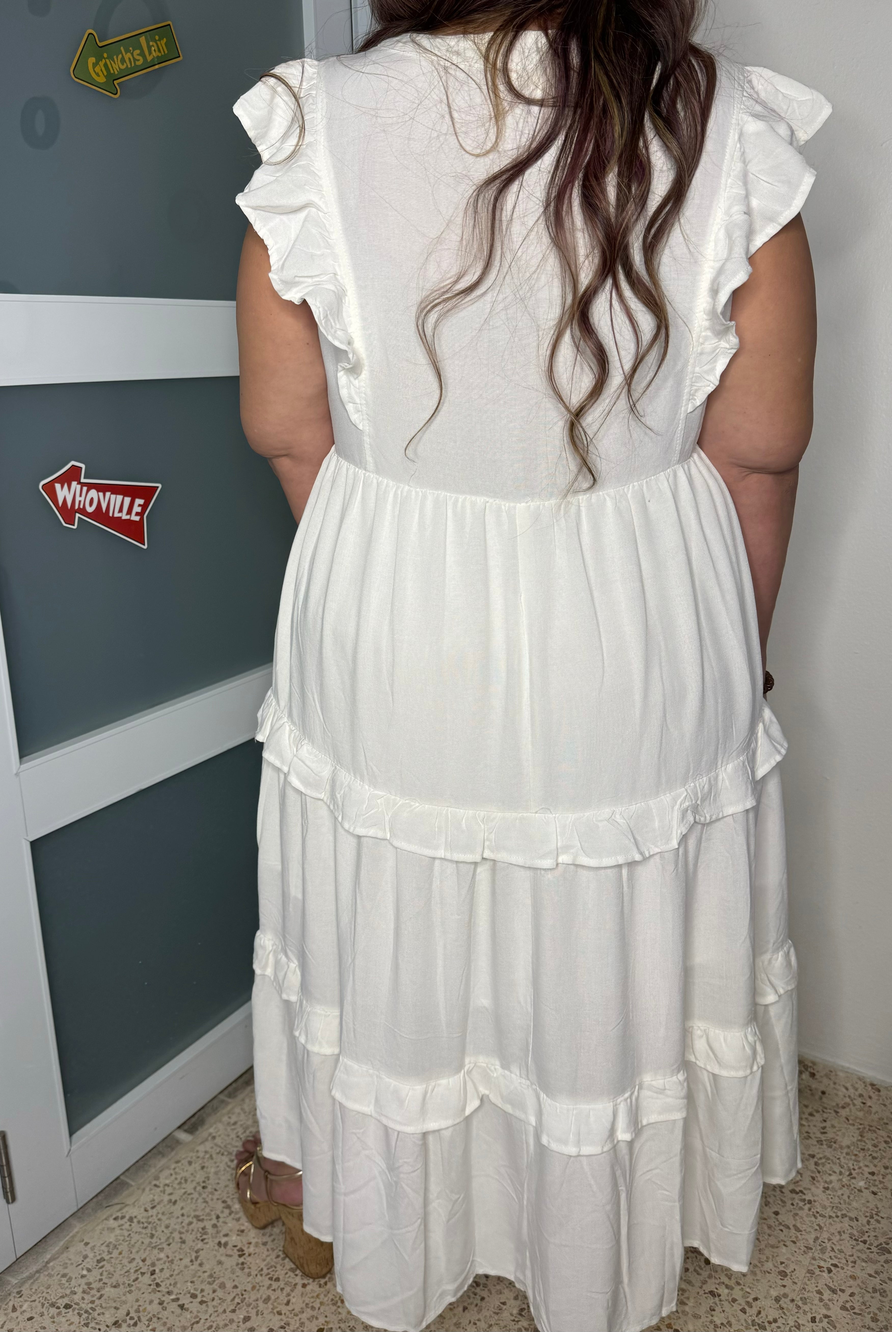 Off White Tiered Dress | Women Off White Tiered Dress | FIA Boutique