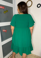 Emerald Solid Dress | Emerald Dress | FIA Boutique