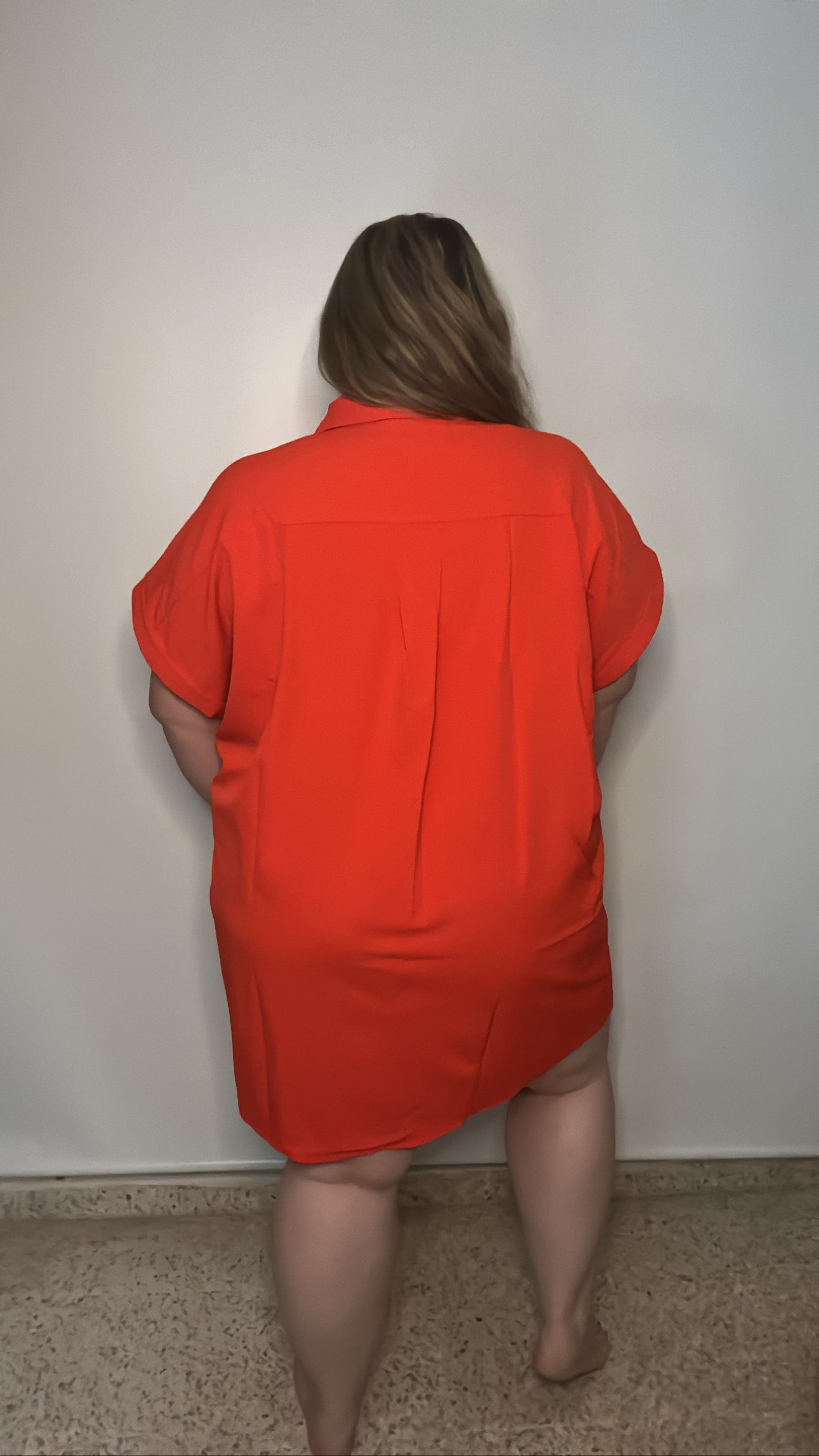 Orange Collared Mini Dress | Collared Mini Dress | FIA Boutique