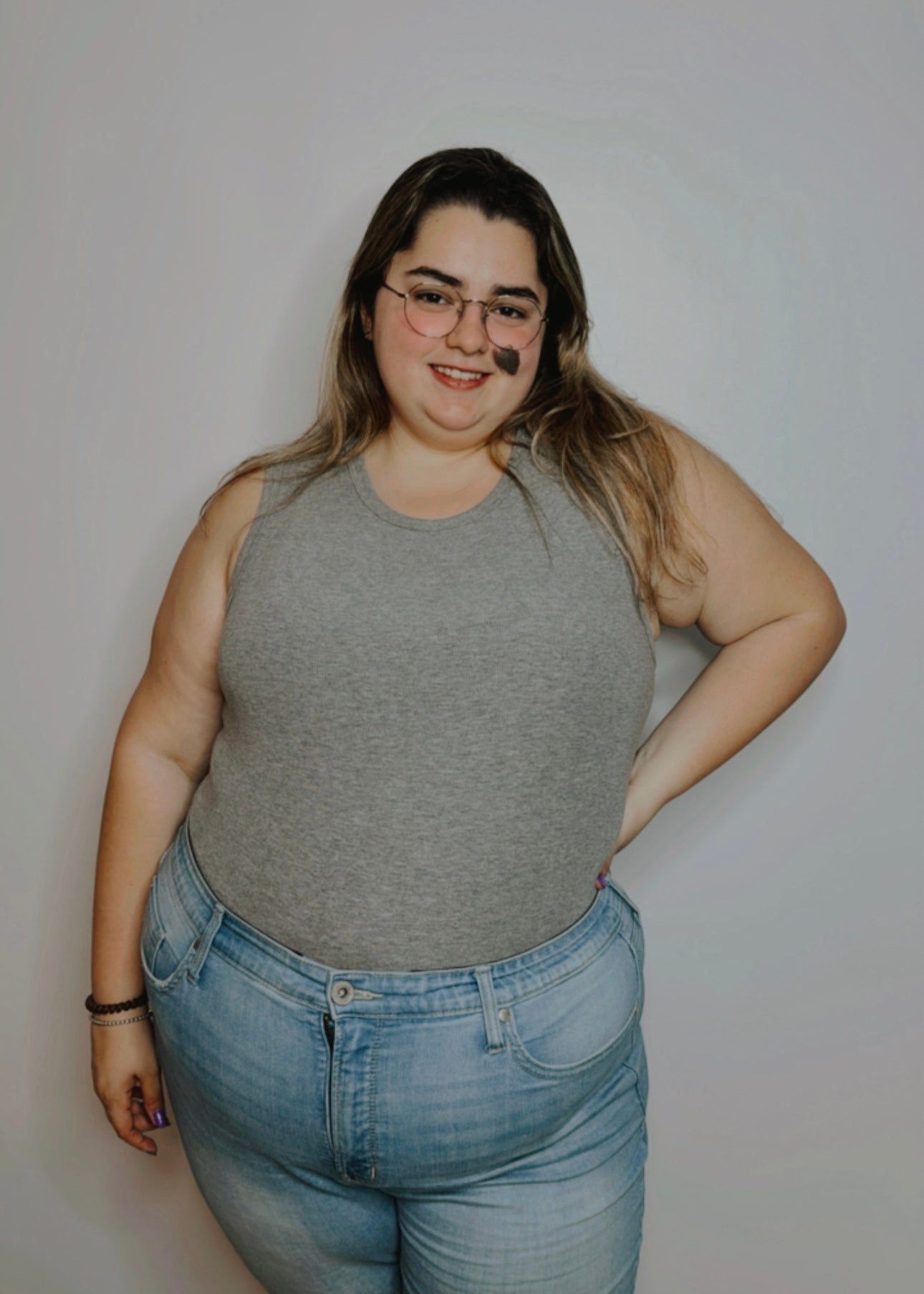 Grey Rib Jersey Knit Bodysuit - Grey Jersey Bodysuit - FIA Boutique