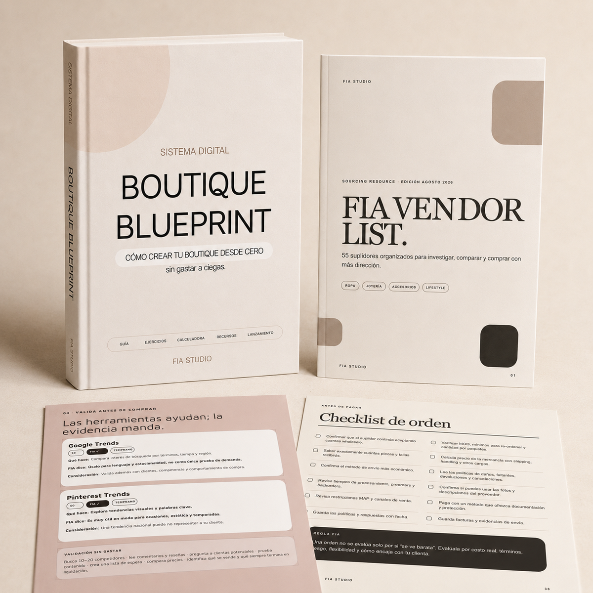 Recursos de FIA Studio para crear una boutique