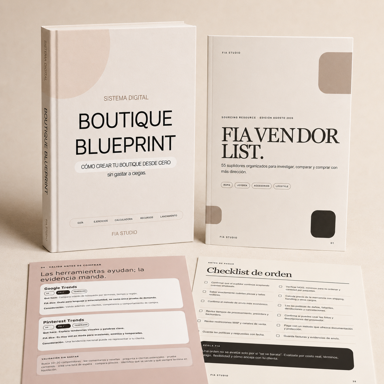 Recursos digitales de FIA Studio para crear una boutique