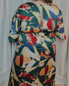 Floral Leaf Print Maxi Dress | Colorful Maxi Dress | FIA Boutique